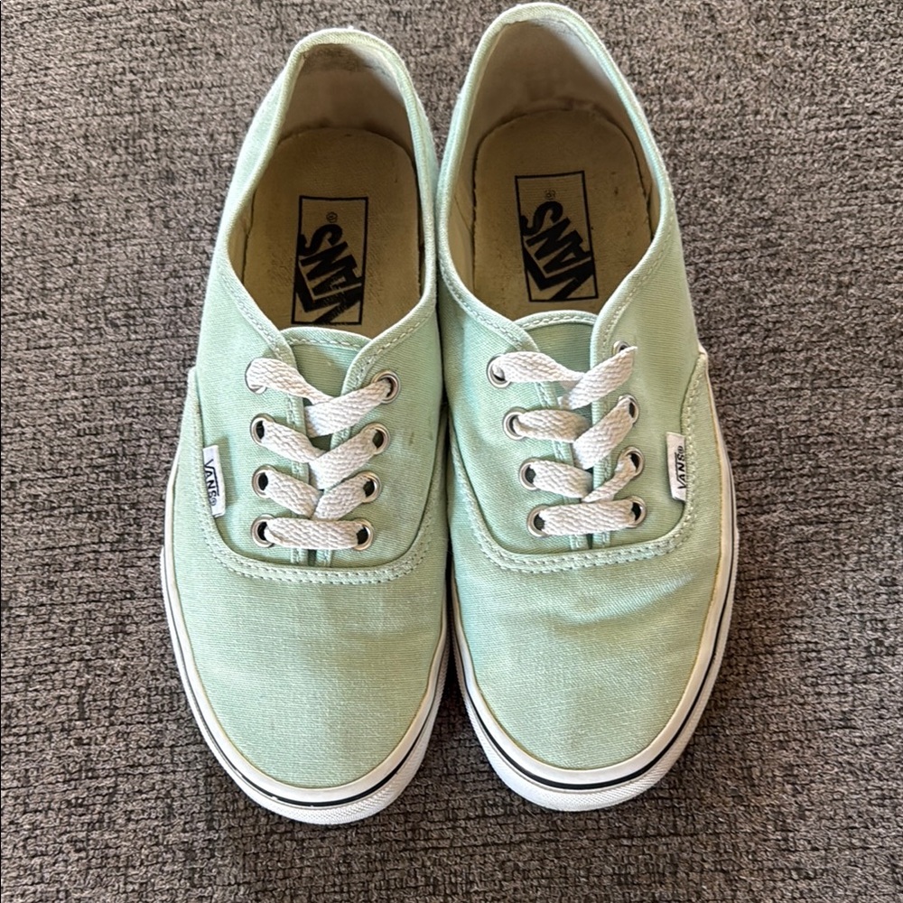 Vans Mint Green Canvas Sneakers